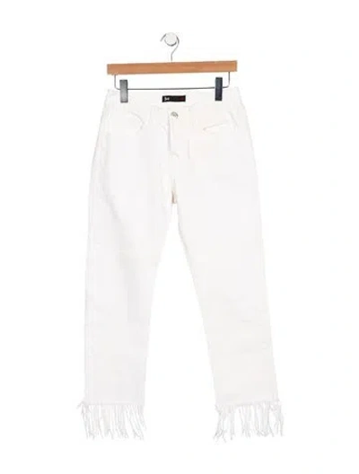 Pre-owned 3x1 Mid-rise Straight Leg Jeans In White
