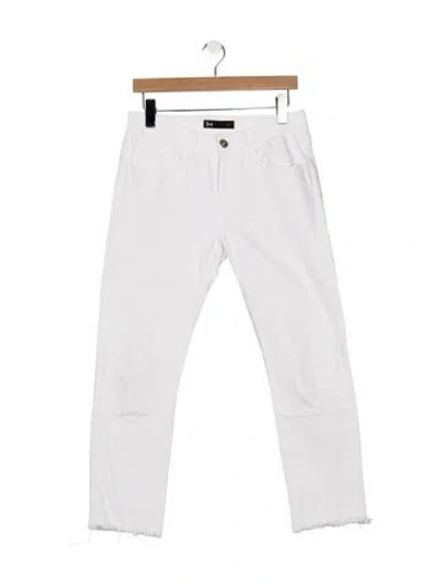 Pre-owned 3x1 Mid-rise Straight Leg Jeans In White