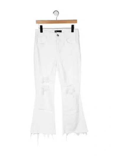 Pre-owned 3x1 Mid-rise Wide Leg Jeans In White