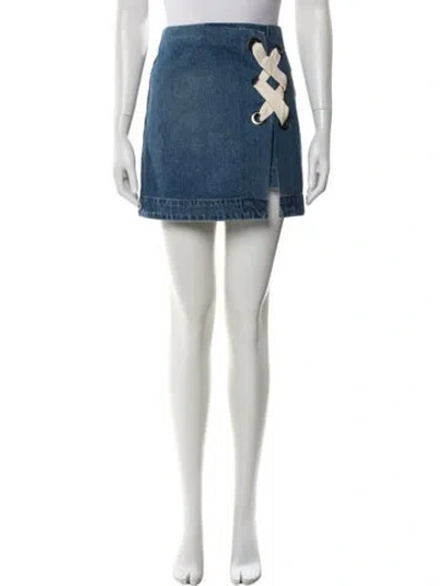 Pre-owned 3x1 Mini Skirt In Blue