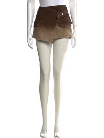 Pre-owned 3x1 Mini Skirt In Brown