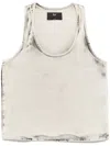 3x1 Moon Stone-washed Denim Tank Top In Grey