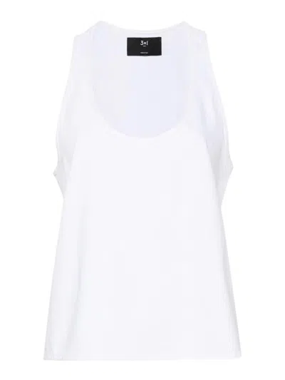 3x1 Moon Denim Tank Top In White