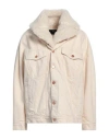 3x1 Nyc Woman Denim Outerwear Cream Size M Cotton In White