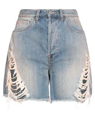 3x1 Nyc Woman Denim Shorts Blue Size 30 Cotton In Reef Midland