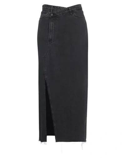 3x1 Nyc Woman Denim Skirt Black Size 28 Cotton
