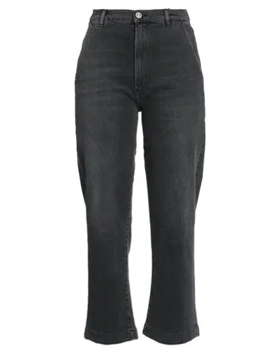 3x1 Nyc Woman Jeans Black Size 29 Cotton, Elastane