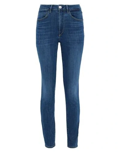 3x1 Nyc Woman Jeans Blue Size 23 Cotton, Polyester, Lycra