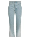 3x1 Woman Denim Pants Blue Size 26 Cotton In Blue