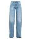 3x1 Woman Denim Pants Blue Size 28 Cotton In Blue