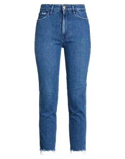 3x1 Nyc Woman Jeans Blue Size 31 Cotton, Elastane