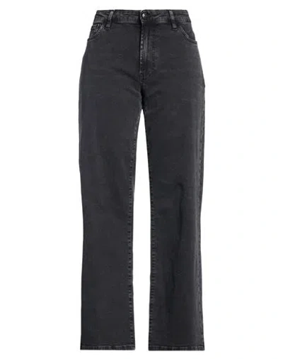 3x1 Nyc Woman Jeans Charcoal Size 31 Cotton, Elastane In Gray