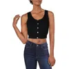 3x1 N.y.c. Womens Ribbed Short Crop Top In Black