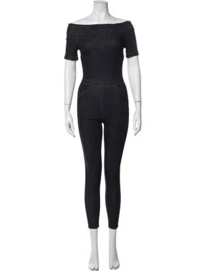 Pre-owned 3x1 Off-the-shoulder Jumpsuit In Blue