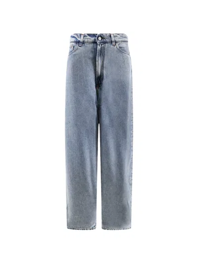 3x1 Patch-pocket Jeans In Blue