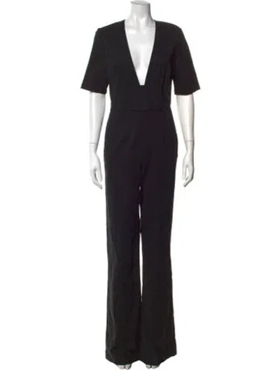 Pre-owned 3x1 Plunge Neckline Jumpsuit In Black