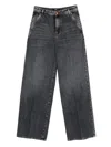 3x1 Pocket Cotton Jeans In Gray