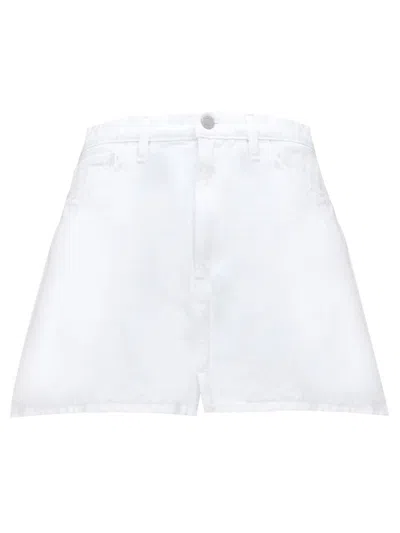 3x1 Woman Denim Shorts White Size 31 Cotton
