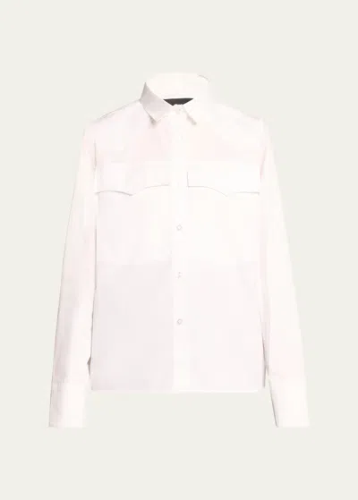 3x1 Stefy Button-front Shirt In White
