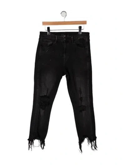 Pre-owned 3x1 Straight Leg Pants In Black