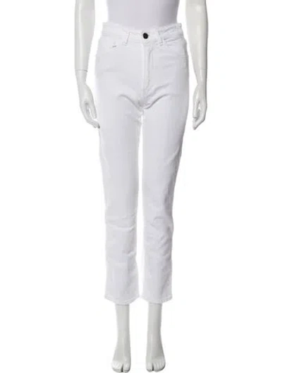 Pre-owned 3x1 Straight Leg Pants In White