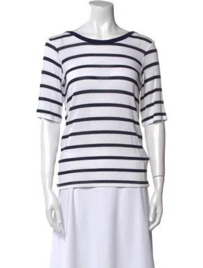 Pre-owned 3x1 Striped Bateau Neckline T-shirt In White
