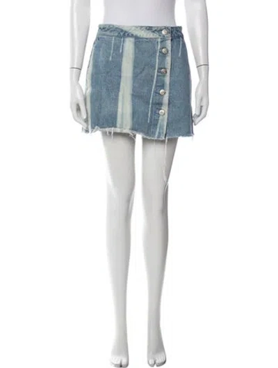 Pre-owned 3x1 Striped Mini Skirt In Blue