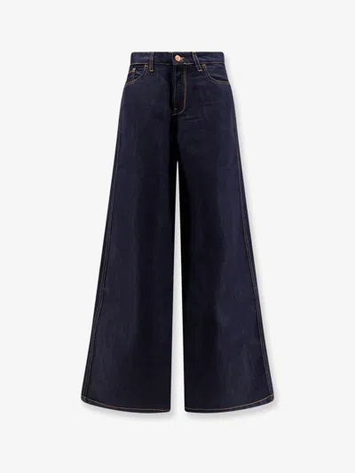 3x1 The Silk Kat Jeans With Contrasting Stitching In Multi