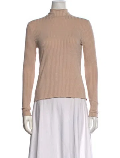 Pre-owned 3x1 Turtleneck Long Sleeve Top In Pink