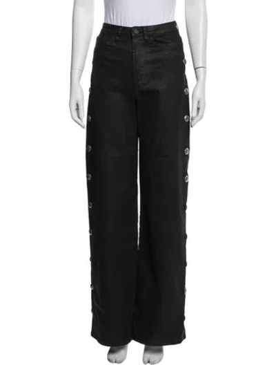 Pre-owned 3x1 Wide Leg Pants In Black