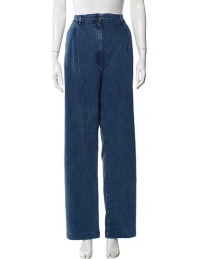 Pre-owned 3x1 Wide Leg Pants In Blue