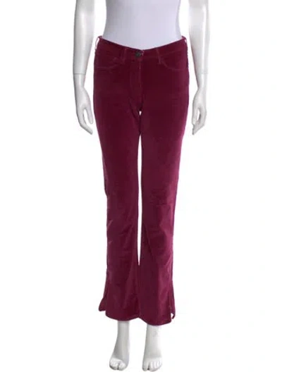 Pre-owned 3x1 Wide Leg Pants In Burgundy