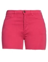 3x1 Nyc Woman Denim Shorts Fuchsia Size 26 Cotton, Polyester, Elastane In Pink