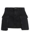 3x1 Woman Denim Skirt Black Size 28 Cotton In Black