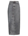 3x1 Charlotte Denim Maxi Skirt In Grey