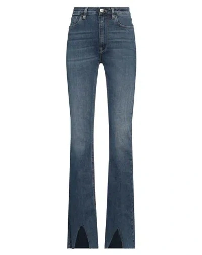 3x1 Nyc Woman Jeans Blue Size 25 Cotton, Polyester, Elastane