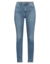 3x1 Nyc Woman Jeans Blue Size 28 Cotton, Elastane In Blue