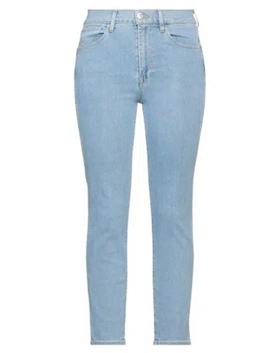 3x1 Nyc Woman Jeans Blue Size 28 Cotton, Elastomultiester, Elastane