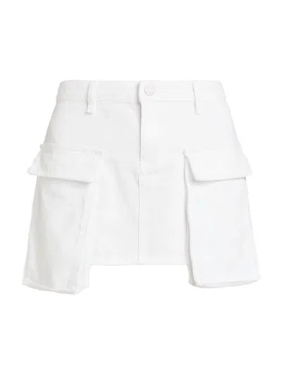 3X1 WOMEN'S CELINE COTTON-BLEND CARGO MINISKIRT