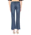 3X1 WOMEN'S W25 MIDWAY EXTREME CROPPED JEANS FRINGED EDGES