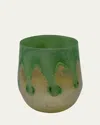 4 Glass Murano Goccia Emerald Green Drinking Glass, 10 Oz. In Emerald Green