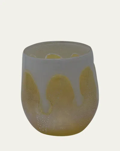 4 Glass Murano Goccia White Drinking Glass, 10 Oz. In Gray