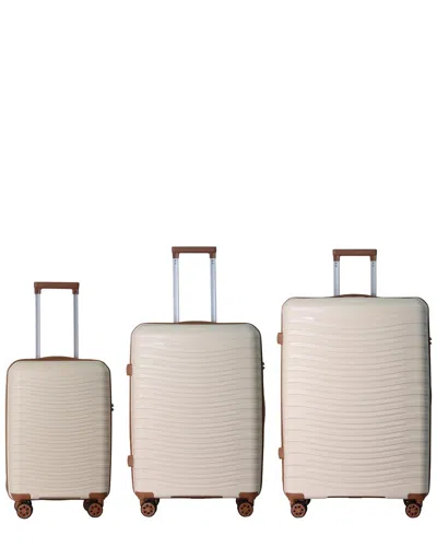 4 Supply 3pc Luggage Set With Four Spinner Wheels & Scratch-resistant Surface