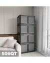4 Supply 506qt 4-pack Stackable Storage Bins In Gray