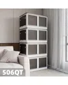 4 Supply 506qt 4-pack Stackable Storage Bins In Gray