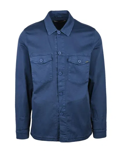 40 Weft Blue Cotton-blend Utility Shirt