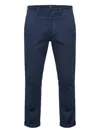 40 Weft Button-fastening Trousers In Blue
