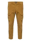 40 Weft Cargo-pockets Straight-leg Trousers In Brown