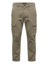 40 Weft Cargo-pockets Straight-leg Trousers In Green