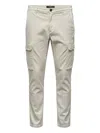 40 Weft Cargo-pockets Straight-leg Trousers In Neutral